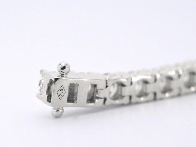 Witgouden armband met briljant geslepen diamanten 9.00 carat - afbeelding 3 van  13