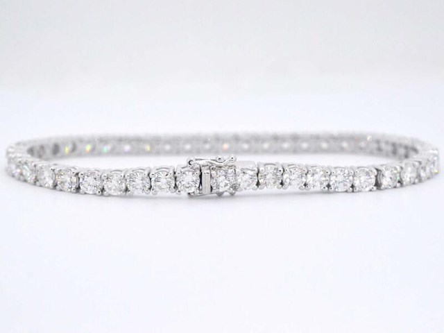 Witgouden armband met briljant geslepen diamanten 9.00 carat - afbeelding 7 van  13