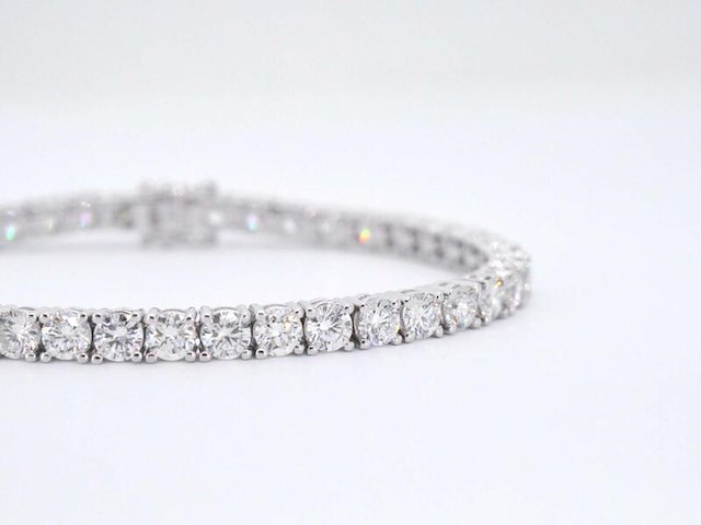 Witgouden armband met briljant geslepen diamanten 9.00 carat - afbeelding 12 van  13