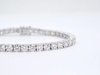 Witgouden armband met briljant geslepen diamanten 9.00 carat - afbeelding 12 van  13