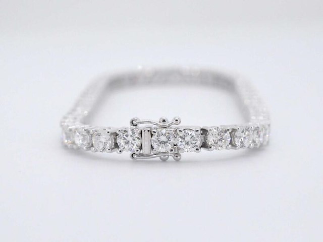 Witgouden armband met briljant geslepen diamanten 9.00 carat - afbeelding 13 van  13