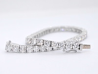 Witgouden armband met briljant geslepen diamanten 9.00 carat - afbeelding 10 van  13