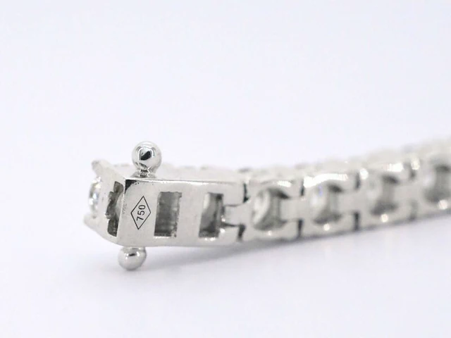 Witgouden armband met briljant geslepen diamanten 9.00 carat - afbeelding 3 van  13