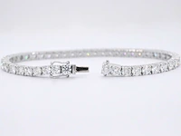 Witgouden armband met briljant geslepen diamanten 9.00 carat - afbeelding 8 van  13