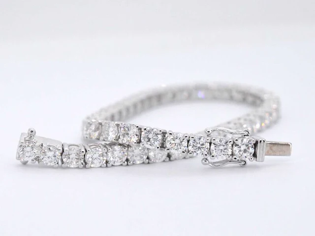 Witgouden armband met briljant geslepen diamanten 9.00 carat - afbeelding 10 van  13