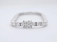 Witgouden armband met briljant geslepen diamanten 9.00 carat - afbeelding 13 van  13