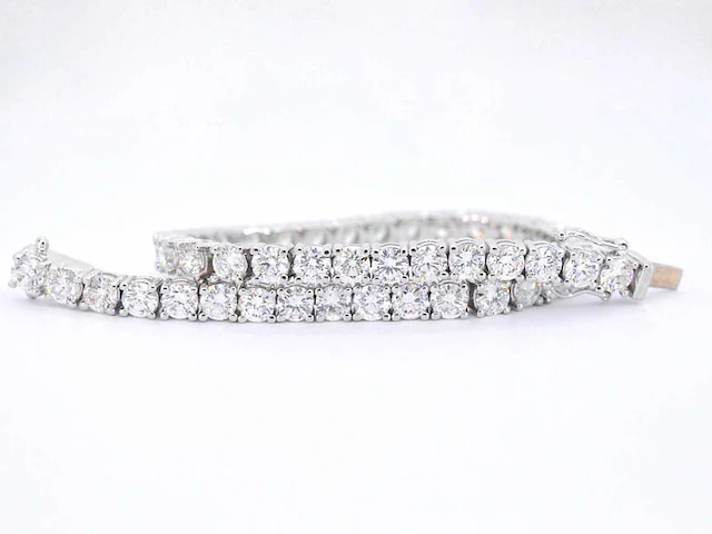 Witgouden armband met briljant geslepen diamanten 9.00 carat - afbeelding 1 van  13
