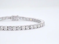 Witgouden armband met briljant geslepen diamanten 9.00 carat - afbeelding 12 van  13