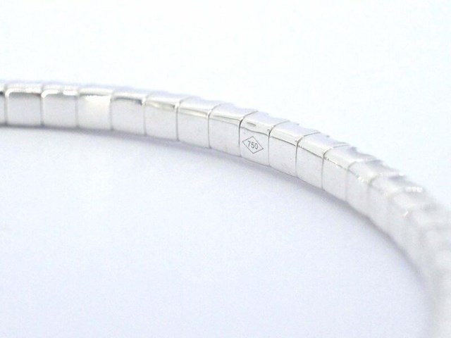 Witgouden armband met briljant geslepen natuurlijke diamanten en een onzichtbare sluiting - afbeelding 6 van  9