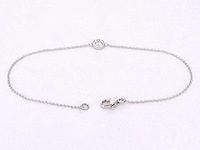 Witgouden armband met diamant 0.10 carat - afbeelding 4 van  7