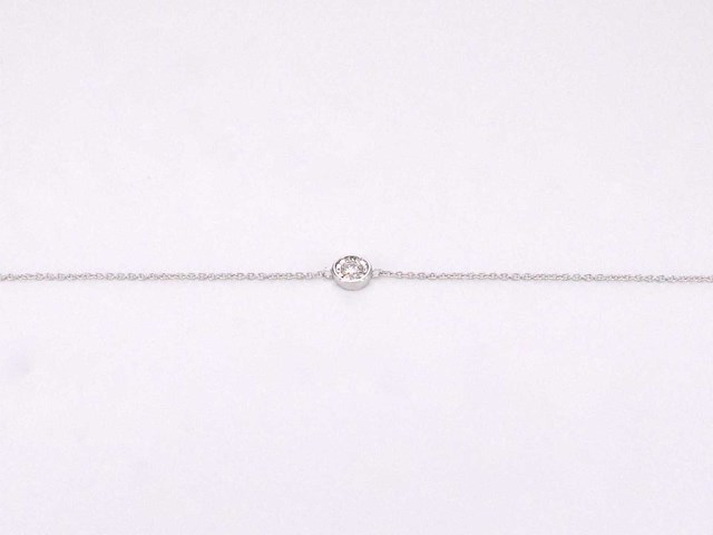 Witgouden armband met diamant 0.10 carat - afbeelding 6 van  7