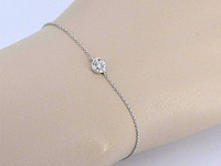 Witgouden armband met diamant 0.10 carat - afbeelding 2 van  7