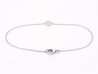 Witgouden armband met diamant 0.10 carat - afbeelding 5 van  7