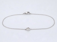 Witgouden armband met diamant 0.10 carat