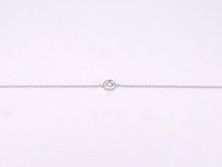 Witgouden armband met diamant 0.10 carat - afbeelding 5 van  8