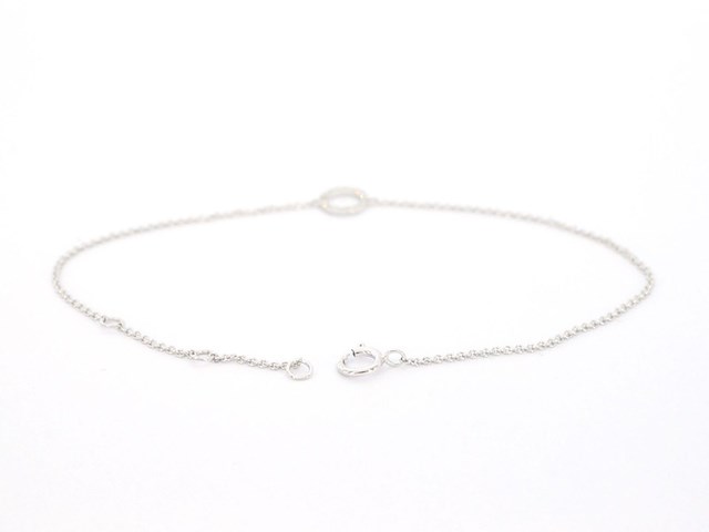 Witgouden armband met diamant - afbeelding 4 van  6