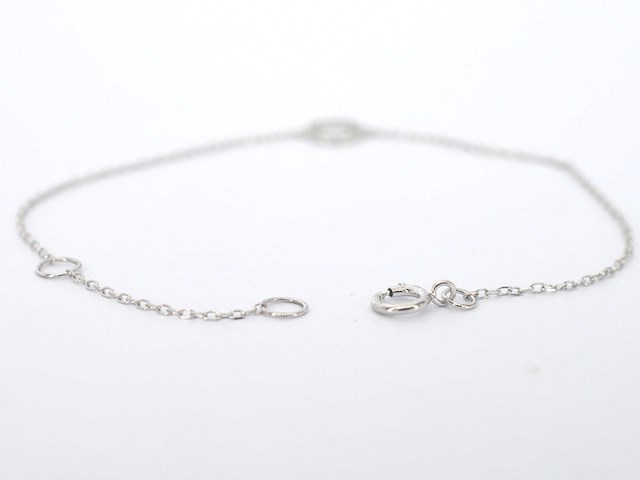 Witgouden armband met diamant - afbeelding 4 van  8