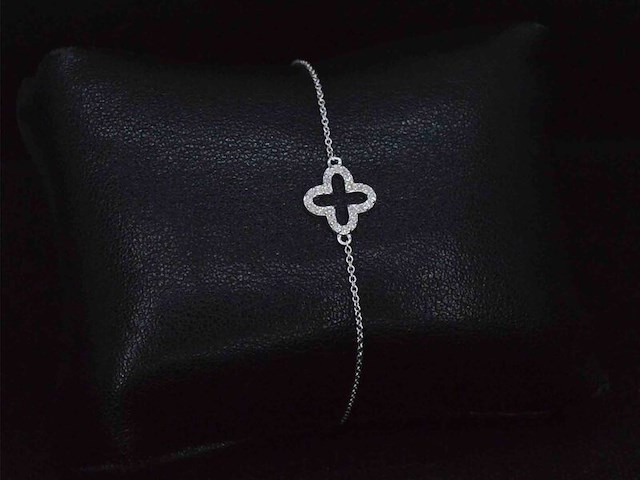 Witgouden armband met diamant - afbeelding 3 van  9