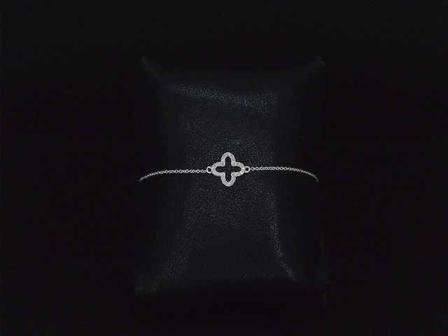 Witgouden armband met diamant - afbeelding 4 van  9