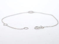 Witgouden armband met diamant - afbeelding 4 van  8