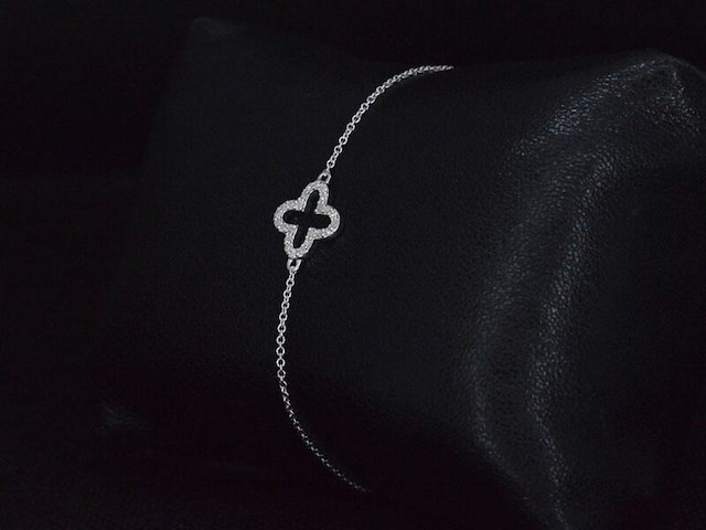 Witgouden armband met diamant - afbeelding 1 van  8