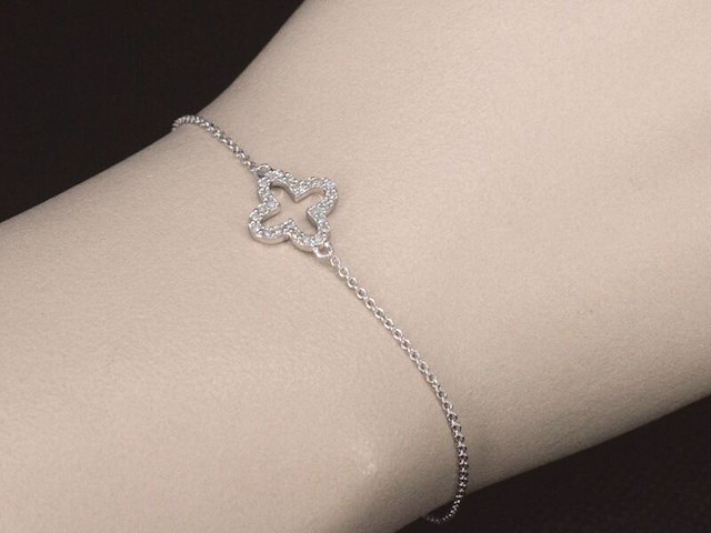 Witgouden armband met diamant - afbeelding 2 van  8