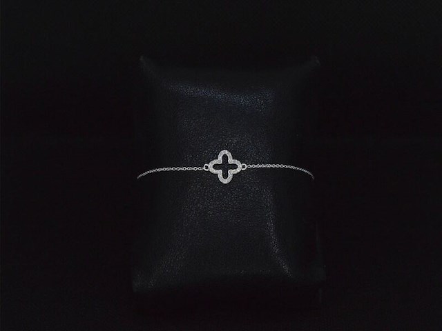 Witgouden armband met diamant - afbeelding 5 van  8