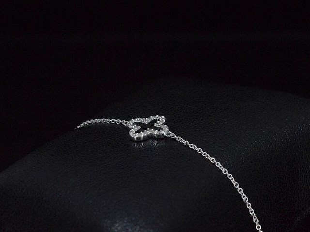 Witgouden armband met diamant - afbeelding 6 van  8