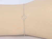 Witgouden armband met diamant - afbeelding 2 van  6