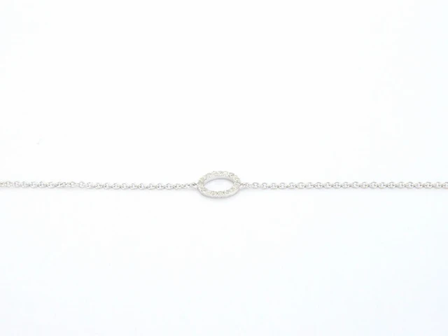 Witgouden armband met diamant - afbeelding 3 van  6