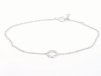Witgouden armband met diamant