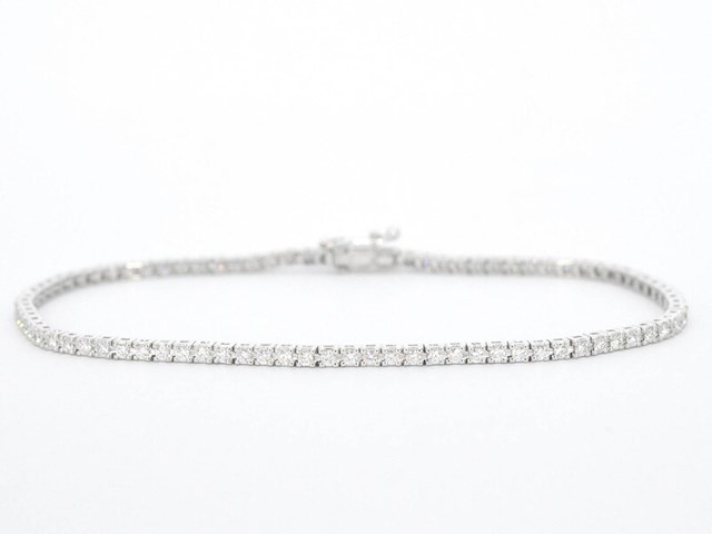 Witgouden armband met diamanten 1.20 carat - afbeelding 1 van  9