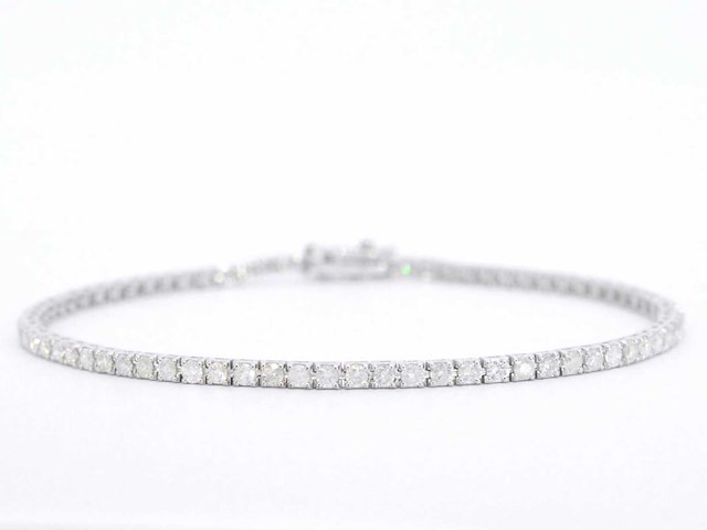 Witgouden armband met diamanten 2.30 carat - afbeelding 1 van  7