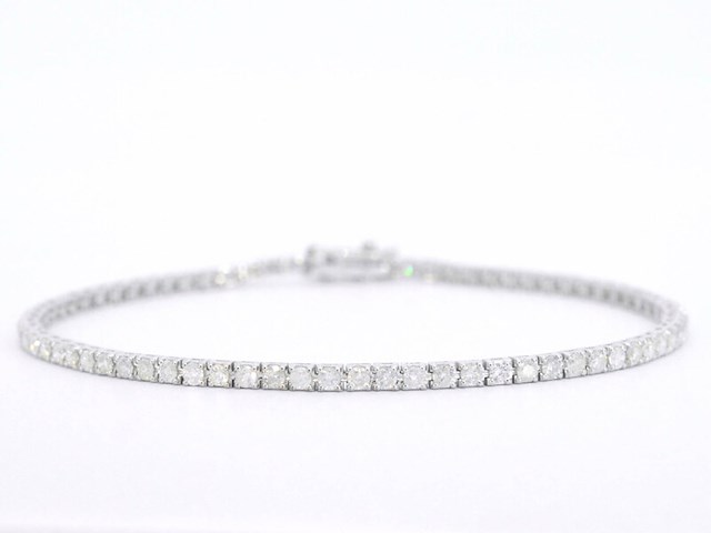 Witgouden armband met diamanten 2.30 carat - afbeelding 1 van  8