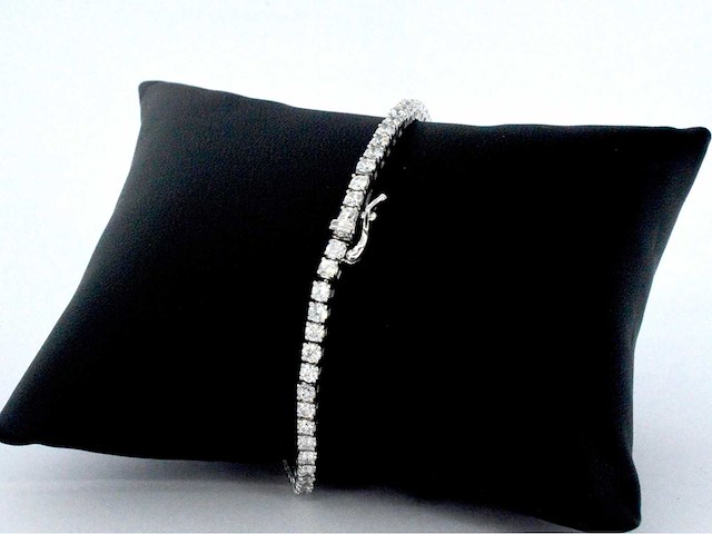Witgouden armband met diamanten 3.50 carat - afbeelding 7 van  9