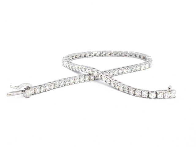 Witgouden armband met diamanten 3.50 carat - afbeelding 9 van  9