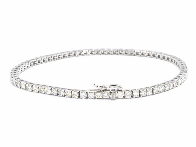 Witgouden armband met diamanten 3.50 carat - afbeelding 1 van  10