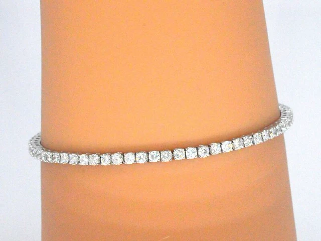 Witgouden armband met diamanten 3.50 carat - afbeelding 3 van  10