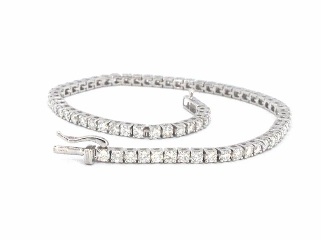 Witgouden armband met diamanten 3.50 carat - afbeelding 8 van  10