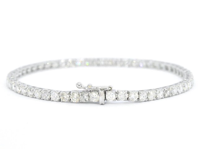 Witgouden armband met diamanten 5.40 carat - afbeelding 4 van  9