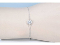 Witgouden armband met diamanten bedel - afbeelding 5 van  5