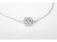 Witgouden armband met diamanten bedel - afbeelding 3 van  5