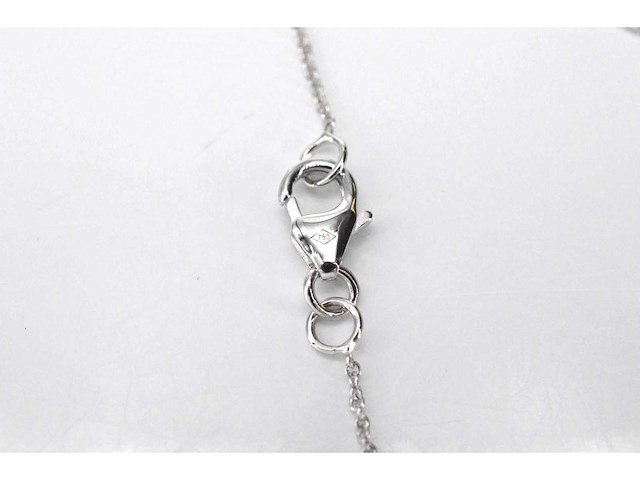 Witgouden armband met diamanten bedel - afbeelding 4 van  5
