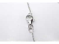 Witgouden armband met diamanten bedel - afbeelding 4 van  5