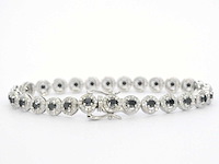 Witgouden armband met diamanten en briljanten 5.80 carat - afbeelding 2 van  7