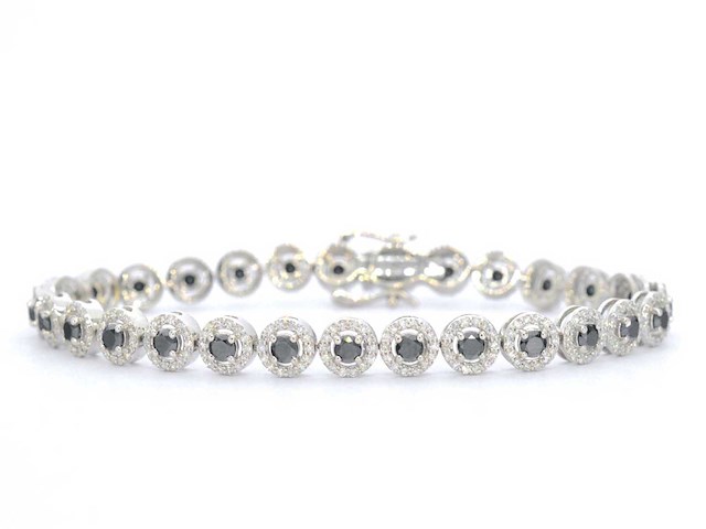 Witgouden armband met diamanten en briljanten 5.80 carat - afbeelding 1 van  7