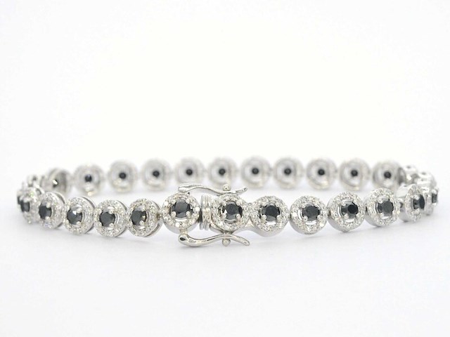 Witgouden armband met diamanten en briljanten 5.80 carat - afbeelding 3 van  8