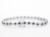 Witgouden armband met diamanten en saffieren 6.20 carat - afbeelding 3 van  8