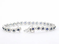 Witgouden armband met diamanten en saffieren 6.20 carat - afbeelding 4 van  8