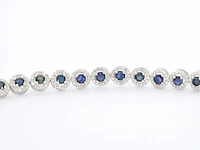 Witgouden armband met diamanten en saffieren 6.20 carat - afbeelding 5 van  8